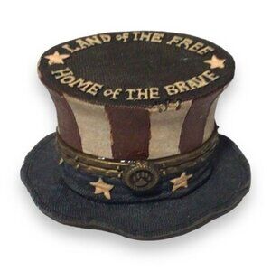 Boyds Treasure Boxes: Uncle Sam's Topper w/ Earnest McNibble Style#392188